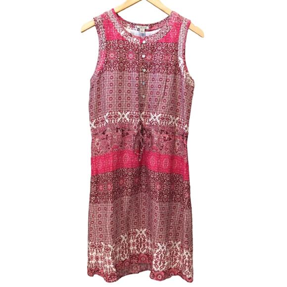 NWT Lucky Brand Boho Tunic Shift Dress Small Patchwork Paisley Floral Cottage - Picture 1 of 6